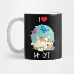 I Love my Cat - Ich liebe meine Katze Mug